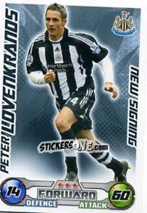 Sticker Peter Lovenkrands - English Premier League 2008-2009. Match Attax Extra - Topps