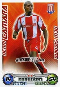 Sticker Henri Camara - English Premier League 2008-2009. Match Attax Extra n. 78 - Topps