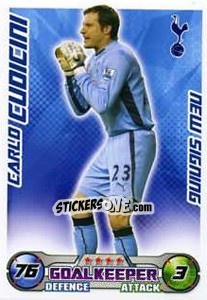 Sticker Carlo Cudicini - English Premier League 2008-2009. Match Attax Extra n. 80 - Topps
