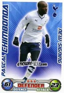 Sticker Pascal Chimbonda - English Premier League 2008-2009. Match Attax Extra n. 81 - Topps