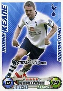 Sticker Robbie Keane - English Premier League 2008-2009. Match Attax Extra - Topps
