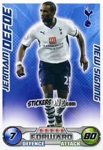 Sticker Jermain Defoe - English Premier League 2008-2009. Match Attax Extra - Topps