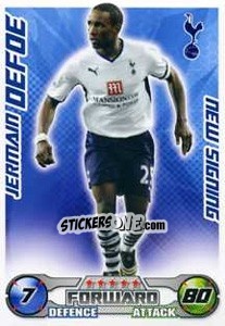 Sticker Jermain Defoe - English Premier League 2008-2009. Match Attax Extra n. 84 - Topps