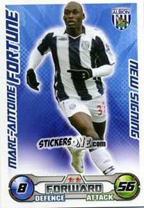 Sticker Marc-Antoine Fortune - English Premier League 2008-2009. Match Attax Extra n. 85 - Topps