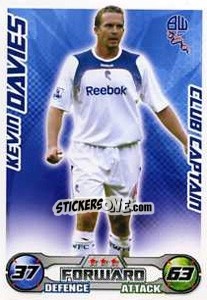 Sticker Kevin Davies - English Premier League 2008-2009. Match Attax Extra n. 96 - Topps
