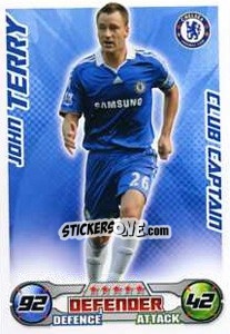 Sticker John Terry - English Premier League 2008-2009. Match Attax Extra n. 97 - Topps