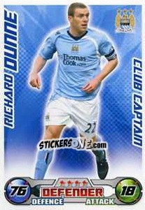 Sticker Richard Dunne - English Premier League 2008-2009. Match Attax Extra n. 102 - Topps