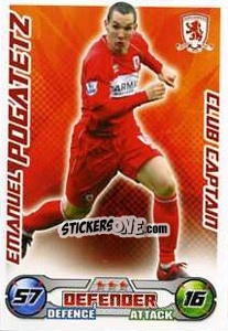 Sticker Emanuel Pogatetz - English Premier League 2008-2009. Match Attax Extra - Topps