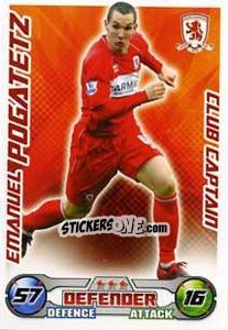 Sticker Emanuel Pogatetz - English Premier League 2008-2009. Match Attax Extra n. 104 - Topps