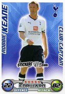 Sticker Robbie Keane - English Premier League 2008-2009. Match Attax Extra n. 109 - Topps