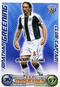 Sticker Jonathan Greening - English Premier League 2008-2009. Match Attax Extra - Topps