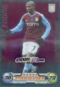 Sticker Ashley Young - English Premier League 2008-2009. Match Attax Extra - Topps