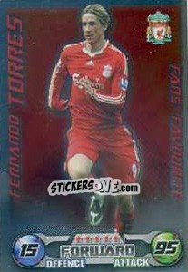 Sticker Fernando Torres - English Premier League 2008-2009. Match Attax Extra n. 121 - Topps