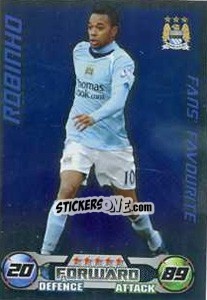 Sticker Robinho - English Premier League 2008-2009. Match Attax Extra n. 122 - Topps