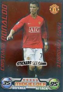 Sticker Cristiano Ronaldo - English Premier League 2008-2009. Match Attax Extra n. 123 - Topps