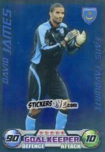Sticker David James - English Premier League 2008-2009. Match Attax Extra - Topps