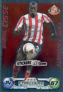 Sticker Djibril Cisse - English Premier League 2008-2009. Match Attax Extra - Topps