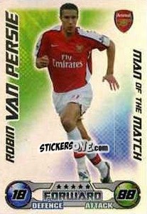 Cromo Robin van Persie - English Premier League 2008-2009. Match Attax Extra - Topps