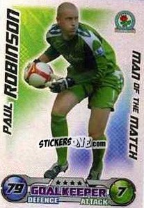 Figurina Paul Robinson - English Premier League 2008-2009. Match Attax Extra - Topps