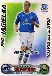 Sticker Phil Jagielka - English Premier League 2008-2009. Match Attax Extra - Topps