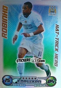 Sticker Robinho - English Premier League 2008-2009. Match Attax Extra n. 156 - Topps