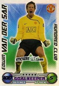 Sticker Edwin van der Sar - English Premier League 2008-2009. Match Attax Extra n. 157 - Topps