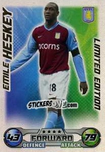 Sticker Emile Heskey - English Premier League 2008-2009. Match Attax Extra n. LE1 - Topps
