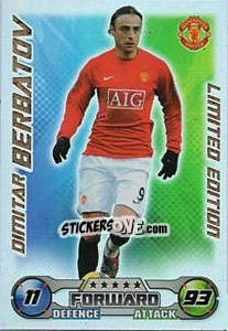 Sticker Dimitar Berbatov - English Premier League 2008-2009. Match Attax Extra n. LE2 - Topps