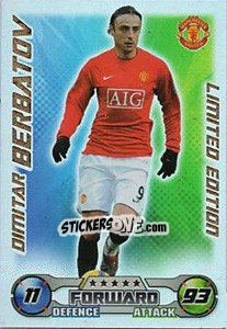 Cromo Dimitar Berbatov - English Premier League 2008-2009. Match Attax Extra - Topps