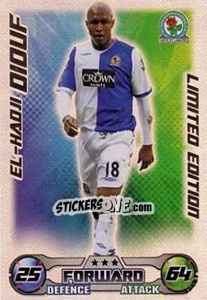 Sticker El-Hadji Diouf - English Premier League 2008-2009. Match Attax Extra n. LE4 - Topps