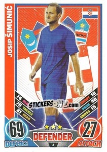 Sticker Josip Simunic - England 2012. Match Attax - Topps