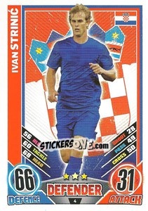 Sticker Ivan Strinic - England 2012. Match Attax - Topps