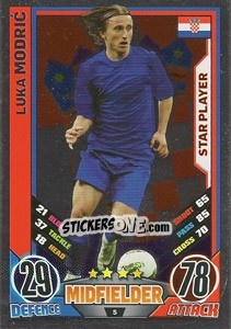 Cromo Luka Modric - England 2012. Match Attax - Topps