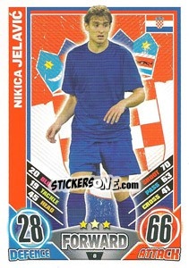 Sticker Nikica Jelavic - England 2012. Match Attax n. 8 - Topps
