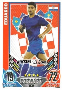 Sticker Eduardo da Silva - England 2012. Match Attax - Topps
