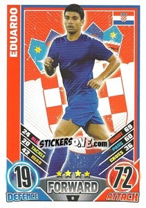 Sticker Eduardo da Silva - England 2012. Match Attax n. 9 - Topps