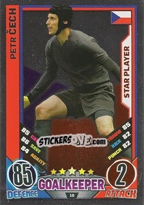 Sticker Petr Cech - England 2012. Match Attax n. 10 - Topps