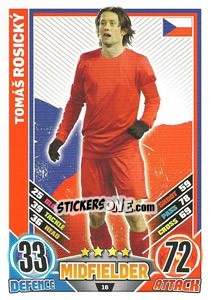 Sticker Tomas Rosicky - England 2012. Match Attax n. 16 - Topps
