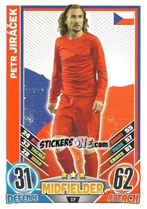 Sticker Petr Jiracek - England 2012. Match Attax n. 17 - Topps