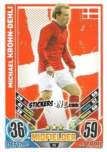 Sticker Michael Krohn-Dehli - England 2012. Match Attax - Topps
