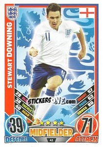 Cromo Stewart Downing - England 2012. Match Attax n. 41 - Topps