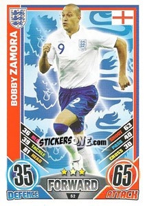 Sticker Bobby Zamora - England 2012. Match Attax n. 52 - Topps
