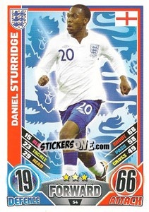 Cromo Daniel Sturridge - England 2012. Match Attax - Topps