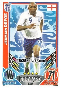 Figurina Jermain Defoe - England 2012. Match Attax - Topps