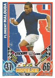 Sticker Florent Malouda - England 2012. Match Attax - Topps