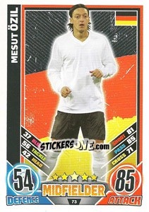 Sticker Mesut Ozil - England 2012. Match Attax - Topps