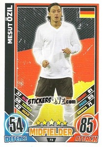 Cromo Mesut Ozil - England 2012. Match Attax - Topps