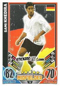 Sticker Sami Khedira - England 2012. Match Attax n. 76 - Topps