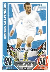 Figurina Dimitris Salpingidis - England 2012. Match Attax - Topps