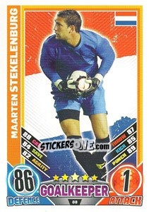 Sticker Maarten Stekelenburg - England 2012. Match Attax n. 88 - Topps